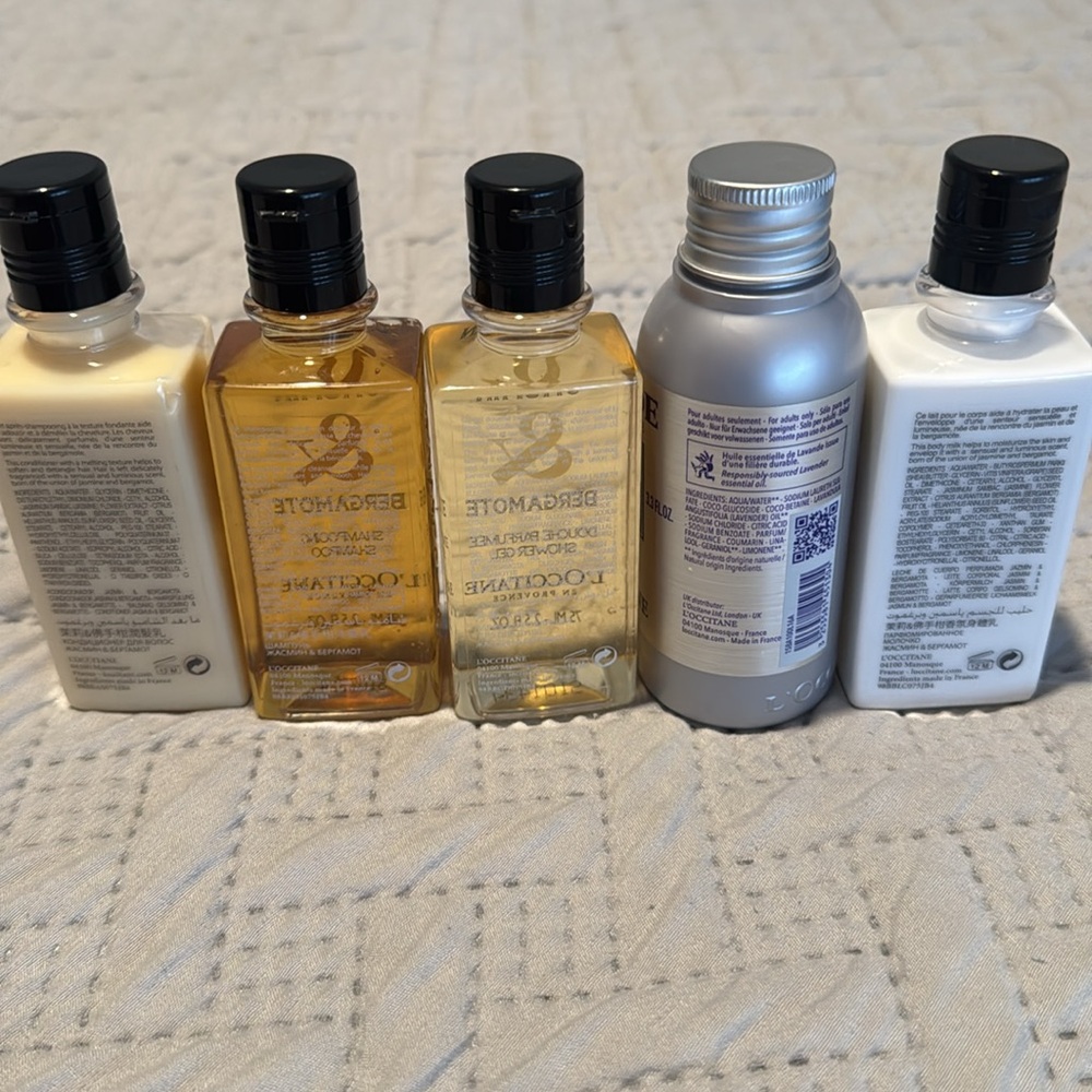 L'Occitane Travel Sz Shower Gel, lavender foaming bath, shampoo, & conditioner - Picture 5 of 5